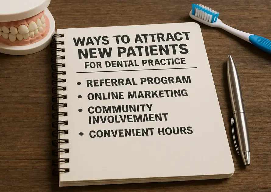 A picture representing the ways to attract new patients