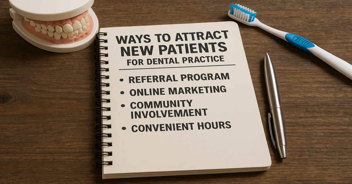 A picture representing the ways to attract new patients