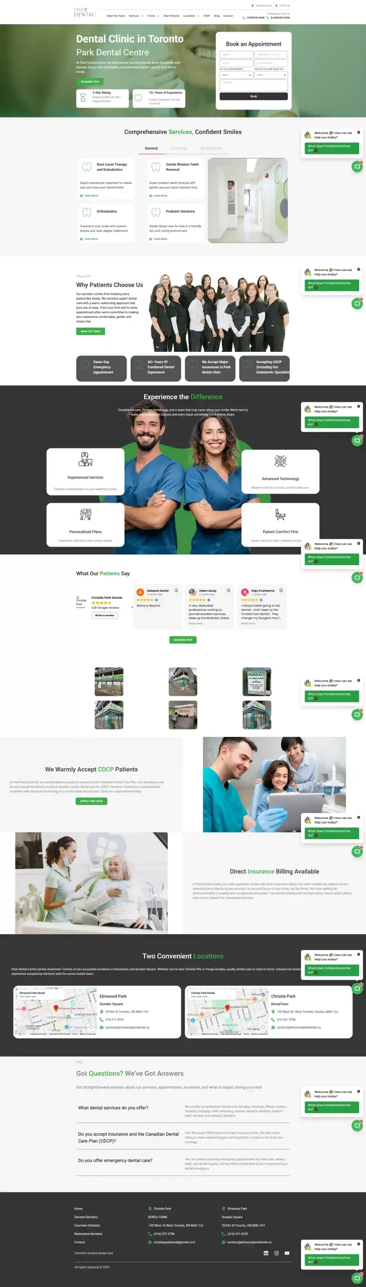 Dental web design parkdentalcentres